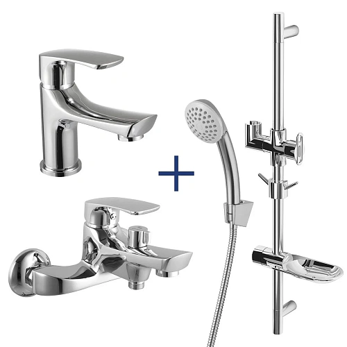 Комплект смесителей Lemark Plus Shape LM1780C 3 в 1, хром Комплект смесителей Lemark Plus Shape LM1780C 3 в 1, хром