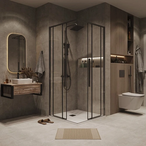 Душевая дверь GROSSMAN 1/2.К33.01.11.42.00 Galaxy (110x195) графит сатин, стекло прозрачное Душевая дверь GROSSMAN 1/2.К33.01.11.42.00 Galaxy (110x195) графит сатин, стекло прозрачное