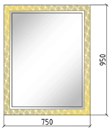 Зеркало Boheme LINEA 75х95 золото 533 Зеркало Boheme LINEA 75х95 золото 533