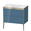 Тумба с раковиной Duravit XVIU XV4710NB147P 80 см Каменно-синий глянцевый