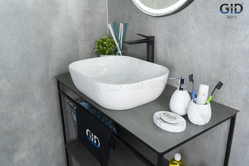 Раковина Gid K397D9 53322 накладная под камень глянцевая 50x40x14 Раковина Gid K397D9 53322 накладная под камень глянцевая 50x40x14