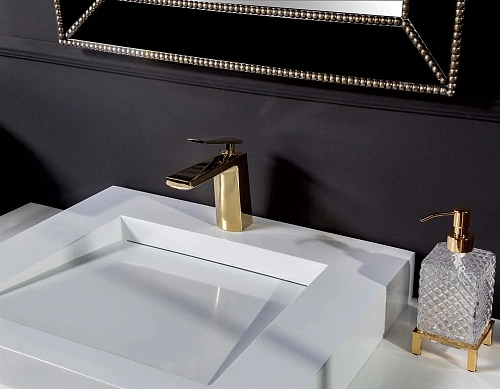 Смеситель для раковины Boheme Venturo золото 381 Смеситель для раковины Boheme Venturo золото 381