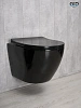 Унитаз подвесной Gid Tr2198-18 62204Y черная глянцевая 49x36x35.5 с крышкой микролифт