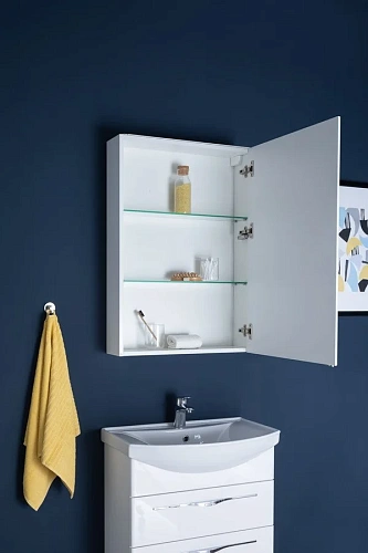 Зеркальный шкаф Aquanet Орлеан 60 белый 00183076 Зеркальный шкаф Aquanet Орлеан 60 белый 00183076