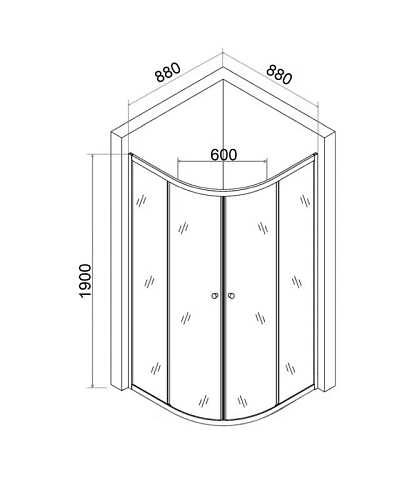 Душевой уголок Orange E01-090TB/G без поддона 90х90, стекло прозрачное Душевой уголок Orange E01-090TB/G без поддона 90х90, стекло прозрачное