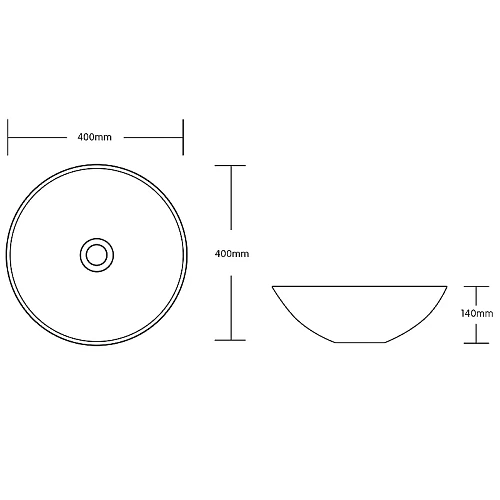 Раковина Ceruttispa CR3301MMB1 400х400х140 накладная, мрамор матовый черный, круглая Раковина Ceruttispa CR3301MMB1 400х400х140 накладная, мрамор матовый черный, круглая