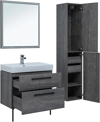 Тумба под раковину Aquanet Nova 75 дуб рошелье (2 ящика) 00242260 Тумба под раковину Aquanet Nova 75 дуб рошелье (2 ящика) 00242260