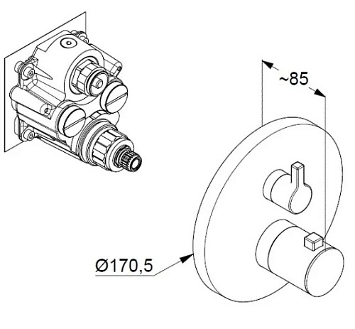 Смеситель для душа Kludi NOVA FONTE Puristic 208305315 белый матовый Смеситель для душа Kludi NOVA FONTE Puristic 208305315 белый матовый