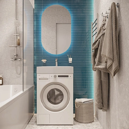 Раковина STWORKI Дублин 55 см, на стиральную машину 558132 Раковина STWORKI Дублин 55 см, на стиральную машину 558132