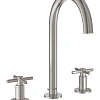 Смеситель для раковины GROHE Atrio New, монтаж на бортик, суперсталь (20008DC3) на 3 отверстия Смеситель для раковины GROHE Atrio New, монтаж на бортик, суперсталь (20008DC3) на 3 отверстия