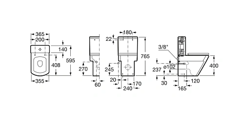 Чаша напольного унитаза Roca Hall 342628000 Чаша напольного унитаза Roca Hall 342628000