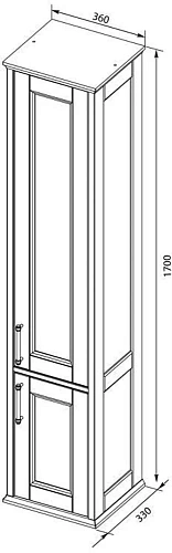 Шкаф-пенал Aquanet Бостон 36 L белый матовый 00209680 Шкаф-пенал Aquanet Бостон 36 L белый матовый 00209680