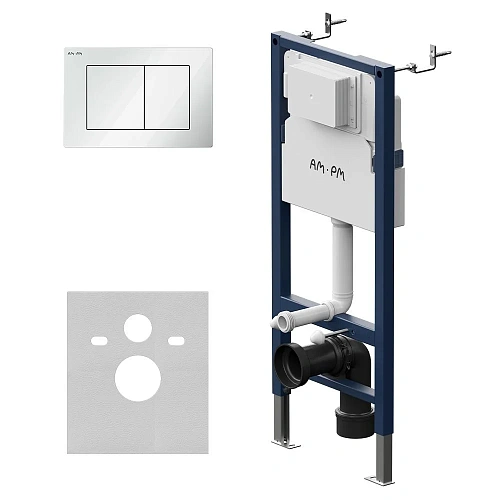 Инсталляция для унитаза AM.PM PrimeFit I012709.0201Fit с клавишейFit S, белый глянцевый Инсталляция для унитаза AM.PM PrimeFit I012709.0201Fit с клавишейFit S, белый глянцевый