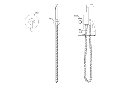 Гигиенический душ Wonzon & Woghand хром (WW-88849008-CR) Гигиенический душ Wonzon & Woghand хром (WW-88849008-CR)