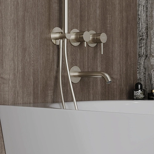 Душевая система AQUAme AQM8408BN никель шлифованный Душевая система AQUAme AQM8408BN никель шлифованный