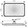 Верхний душ Kaiser 320х200х16мм шлифованное золото SH-322 Верхний душ Kaiser 320х200х16мм шлифованное золото SH-322