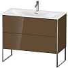 Картинка анонса товара «тумба под раковину duravit xsquare xs452506161 напольная 101 см коричнево-оливковый глянцевый»