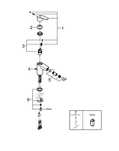 Смеситель для биде GROHE Eurosmart S-Size (32927003) Смеситель для биде GROHE Eurosmart S-Size (32927003)