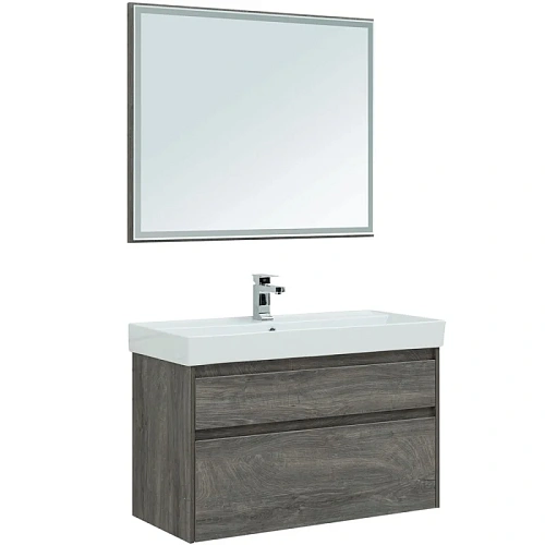 Комплект мебели Aquanet Nova Lite 100 дуб рошелье (2 ящика) 00243231 Комплект мебели Aquanet Nova Lite 100 дуб рошелье (2 ящика) 00243231