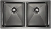 Кухонная мойка Paulmark TWIN PM237844-GM вороненая сталь 780х440мм