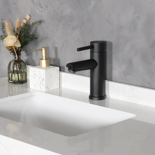 Смеситель для раковины Gid Berlin SS080-BM-K SS080BMK черный матовый Смеситель для раковины Gid Berlin SS080-BM-K SS080BMK черный матовый