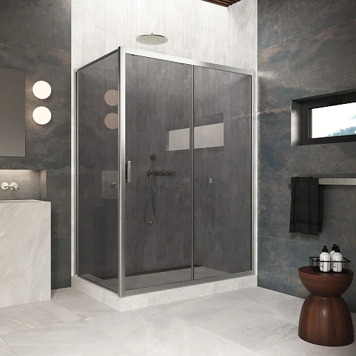 Душевой уголок Vegas-glass ZP+ZPV Protec 125*95 04 07 1250x950 мм, профиль никель, стекло графит Душевой уголок Vegas-glass ZP+ZPV Protec 125*95 04 07 1250x950 мм, профиль никель, стекло графит