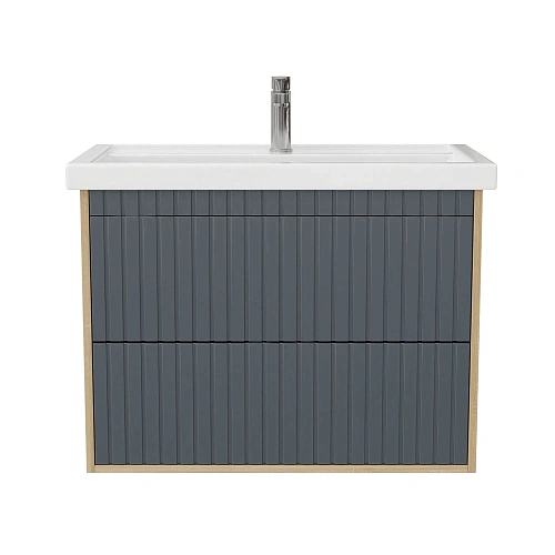 Тумба под раковину Onika Дайлер 80 см 108062 подвесная графит/дуб сонома (для Фостер 80) Тумба под раковину Onika Дайлер 80 см 108062 подвесная графит/дуб сонома (для Фостер 80)