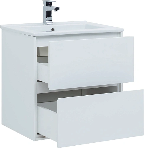 Тумба под раковину Aquanet Милан 65 белый глянец 00339965 подвесная Тумба под раковину Aquanet Милан 65 белый глянец 00339965 подвесная