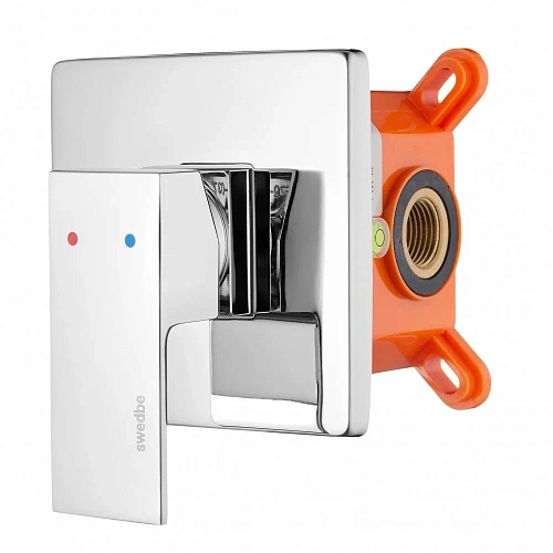 Смеситель для душа Swedbe Platta 5522 встраиваемый подключение на 1 выход в монтажном боксе Смеситель для душа Swedbe Platta 5522 встраиваемый подключение на 1 выход в монтажном боксе