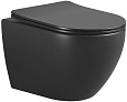 Унитаз подвесной Boheme Nero матовый черный (без крышки) 961/2 Унитаз подвесной Boheme Nero матовый черный (без крышки) 961/2