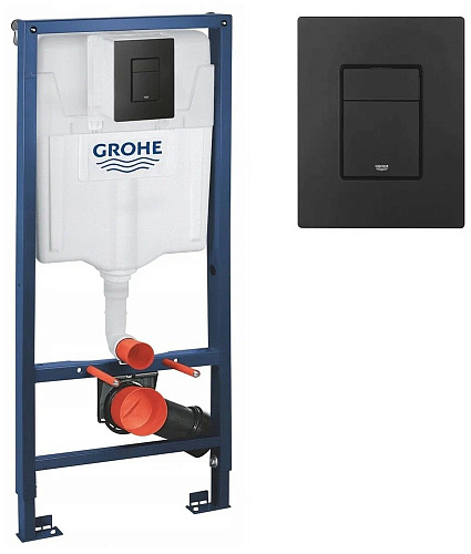 Инсталляция для унитаза GROHE Rapid SL (38811KF0) с панелью смыва Skate Cosmopolitan Инсталляция для унитаза GROHE Rapid SL (38811KF0) с панелью смыва Skate Cosmopolitan