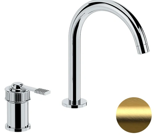 Смеситель для раковины Remer Atelier AL57BG, золото брашированное Смеситель для раковины Remer Atelier AL57BG, золото брашированное