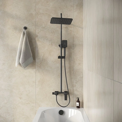 Душевая система GROSSMAN Style 500.K35.05.210 черный матовый Душевая система GROSSMAN Style 500.K35.05.210 черный матовый