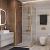 Душевой уголок CEZARES LUX-A-FS-1-90-C-BORO 90x90 см, профиль брашированное золото, стекло прозрачное Душевой уголок CEZARES LUX-A-FS-1-90-C-BORO 90x90 см, профиль брашированное золото, стекло прозрачное