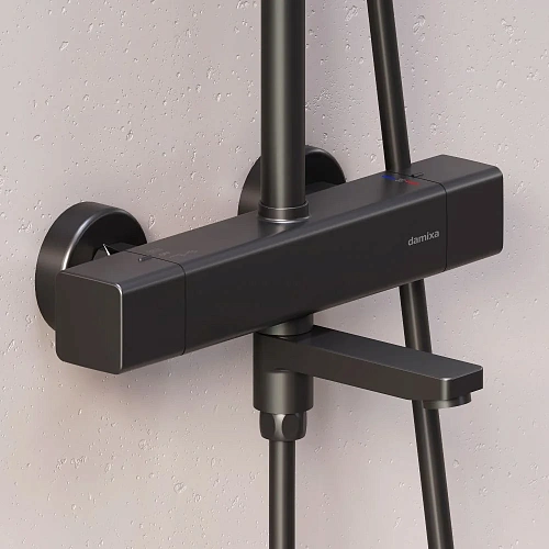 Душевая система Damixa Gala 953810300 с термостом, черный Душевая система Damixa Gala 953810300 с термостом, черный