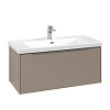 Картинка анонса товара «тумба под раковину villeroy &amp; boch subway 3.0 с подсветкой taupe / taupe c569l0vm»