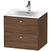 Картинка анонса товара «тумба под раковину duravit brioso br431001021 подвесная 62 см орех темный»
