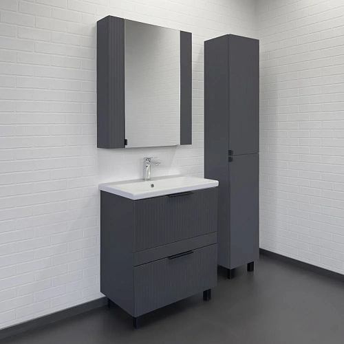 Тумба с раковиной Comforty Лима-70Н2 00-00019179 антрацит раковина Como 70 Тумба с раковиной Comforty Лима-70Н2 00-00019179 антрацит раковина Como 70