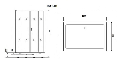 Душевая кабина Niagara Premium NG-6012-01QL (1200х800х2100) низкий поддон (16 см) стекло прозрачное 60120114QL Душевая кабина Niagara Premium NG-6012-01QL (1200х800х2100) низкий поддон (16 см) стекло прозрачное 60120114QL