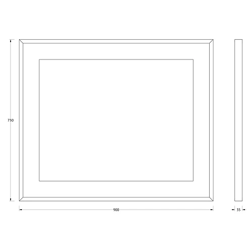 Зеркало Evoform Ledside в багетной раме и LED-светильником BY 2204 90х75 см Зеркало Evoform Ledside в багетной раме и LED-светильником BY 2204 90х75 см