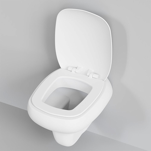 Унитаз подвесной Diamond 123T20101R (530x405x375) матовый белый безободковый с толстой крышкой 123T20101R-122T20101 Унитаз подвесной Diamond 123T20101R (530x405x375) матовый белый безободковый с толстой крышкой 123T20101R-122T20101