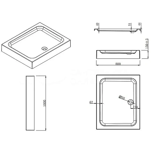 Душевой уголок Esbano (ESUGR8190) ESR-8190 100х80х200 Душевой уголок Esbano (ESUGR8190) ESR-8190 100х80х200