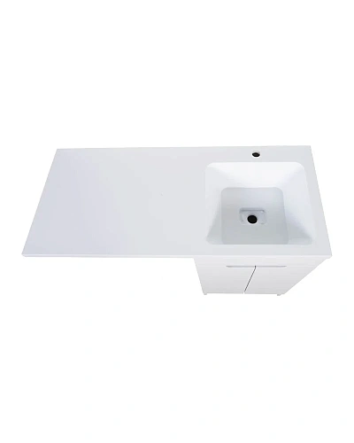 Тумба с раковиной Orange Sistema STD-120TUW+RAR напольная, правая 120 см под стиральную машину, белы Тумба с раковиной Orange Sistema STD-120TUW+RAR напольная, правая 120 см под стиральную машину, белы