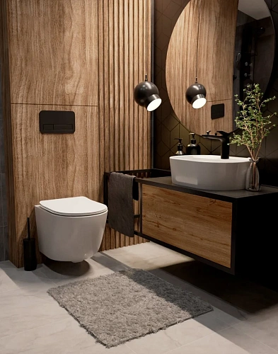 Унитаз подвесной AQUAme AQM2002PRO с сиденьем SoftClose, технология смыва Invisible 490x370x360 Унитаз подвесной AQUAme AQM2002PRO с сиденьем SoftClose, технология смыва Invisible 490x370x360