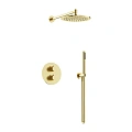 Душевая система Sancos Etna SC9010BG с термостатом, с внутренней частью, брашированное золото, PVD покрытие Душевая система Sancos Etna SC9010BG с термостатом, с внутренней частью, брашированное золото, PVD покрытие