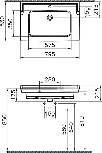 Тумба с раковиной STWORKI Хальмстад 80 белая 505658 Тумба с раковиной STWORKI Хальмстад 80 белая 505658