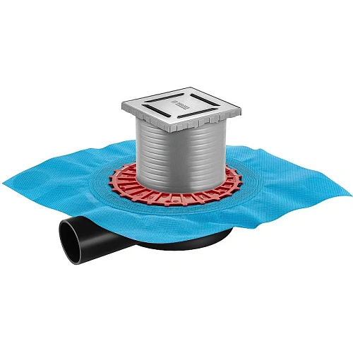 Душевой трап BERGES ZENTRUM Norma 150х150, матовый хром, выпуск D50 H65 боковой 090363 Душевой трап BERGES ZENTRUM Norma 150х150, матовый хром, выпуск D50 H65 боковой 090363