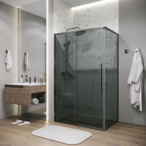 Боковая стенка GROSSMAN Galaxy 200.K33.01.90.42.10 (90x195) графит сатин, стекло тонированное Боковая стенка GROSSMAN Galaxy 200.K33.01.90.42.10 (90x195) графит сатин, стекло тонированное