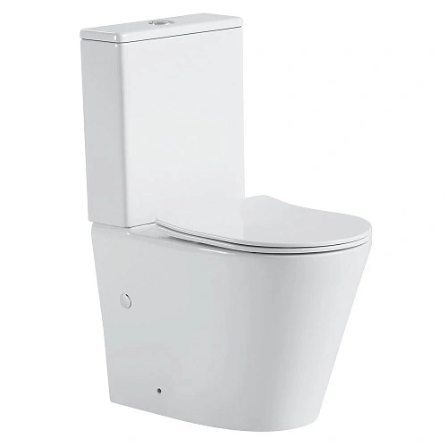 Унитаз напольный Black&White W-7793 P-trap / Geberit/ Rimless / anti-dirt (610x360x850) компакт 7793W Унитаз напольный Black&White W-7793 P-trap / Geberit/ Rimless / anti-dirt (610x360x850) компакт 7793W