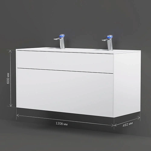 Тумба под раковину AM.PM Inspire V2.0 M50AFHX1203WM подвесная, 120 см, push-to-open, белый матов Тумба под раковину AM.PM Inspire V2.0 M50AFHX1203WM подвесная, 120 см, push-to-open, белый матов